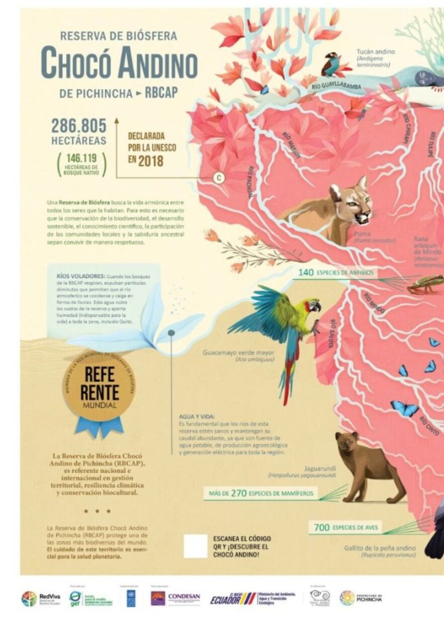 Infografía I Biodiversidad de la Reserva de Biósfera Chocó Andino de Pichincha